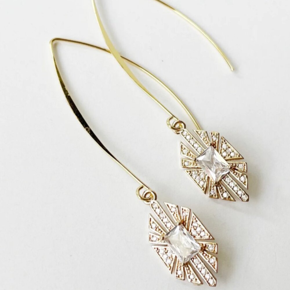 Art Deco Threader Earrings